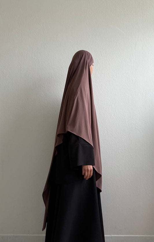KHIMAR JERSEY BAMBOO LONG moka