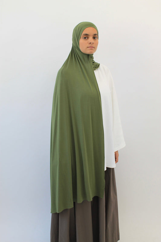 HIJAB JERSEY BAMBOO KAKI