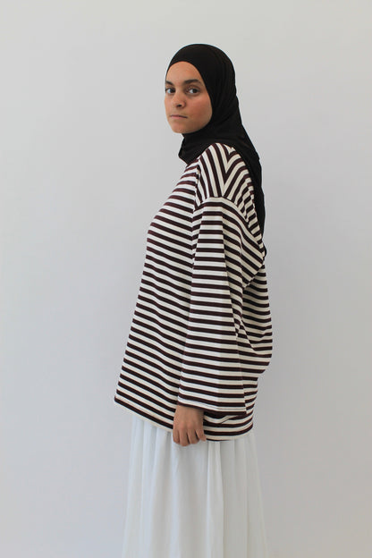 T-Shirt Marinière Moka